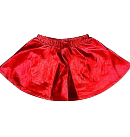 LULU BEBE ZOE-METALLIC RED SKIRT