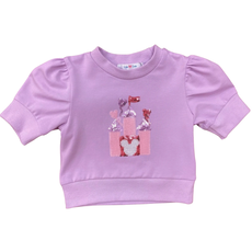 LULU BEBE LILY-SS SEQUIN CASTLE PUFF SHIRT
