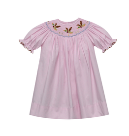BABY SEN PINK GEORGETTE BISHOP DRESS-3 MALLARDS