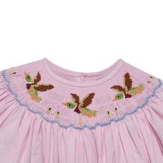 BABY SEN PINK GEORGETTE BISHOP DRESS-3 MALLARDS