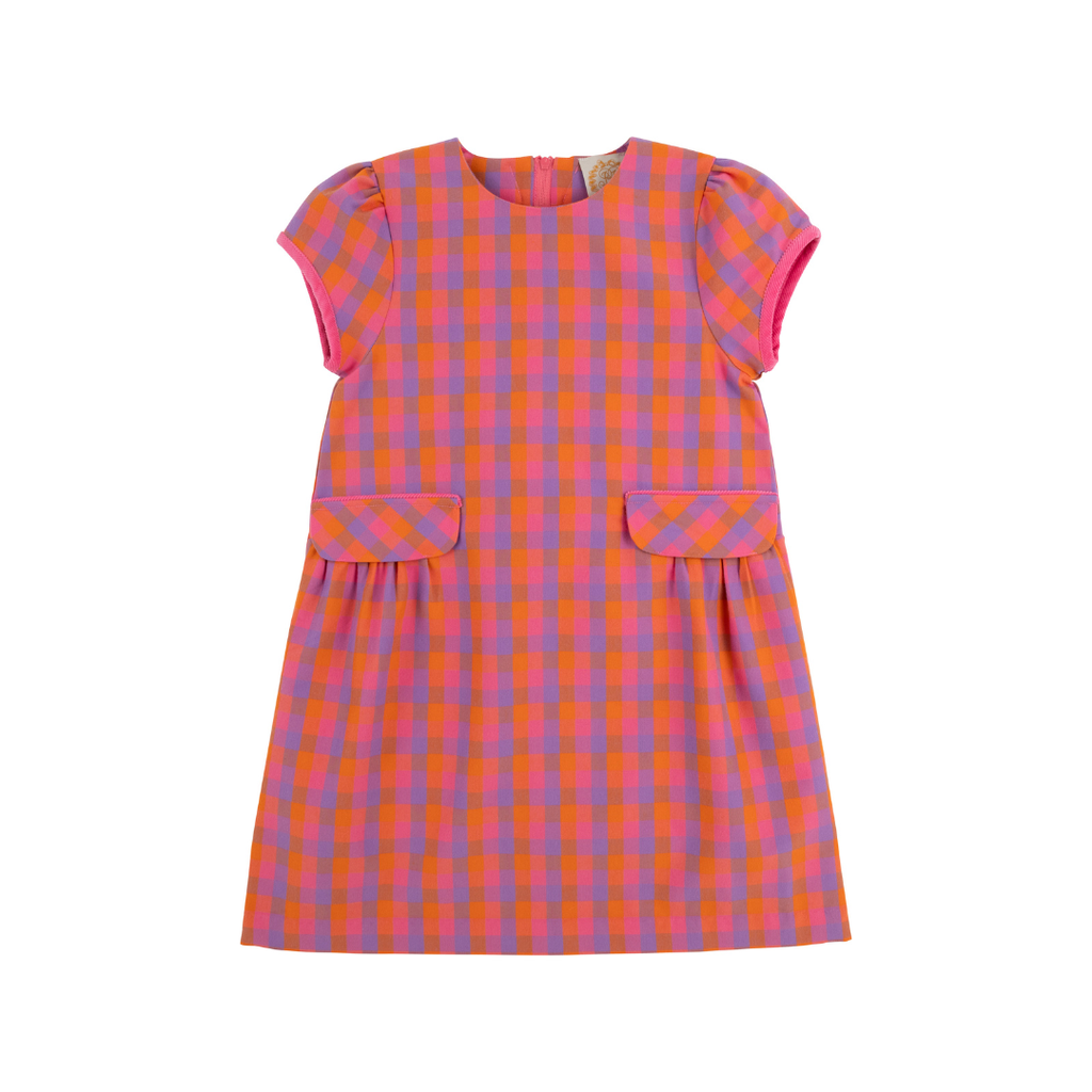 THE BEAUFORT BONNET COMPANY BETTS BOW DRESS-Autumn Punch Plaid