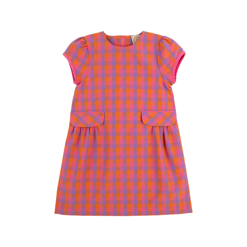 THE BEAUFORT BONNET COMPANY BETTS BOW DRESS-Autumn Punch Plaid