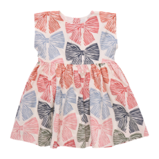 PINK CHICKEN Girls Adaline Dress - multi striped bows