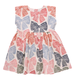 PINK CHICKEN Girls Adaline Dress - multi striped bows