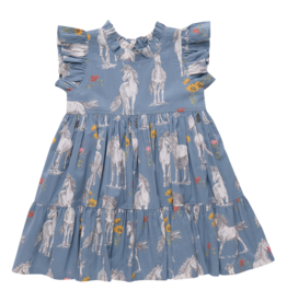 PINK CHICKEN Girls Jennifer Dress - Unicorn Field