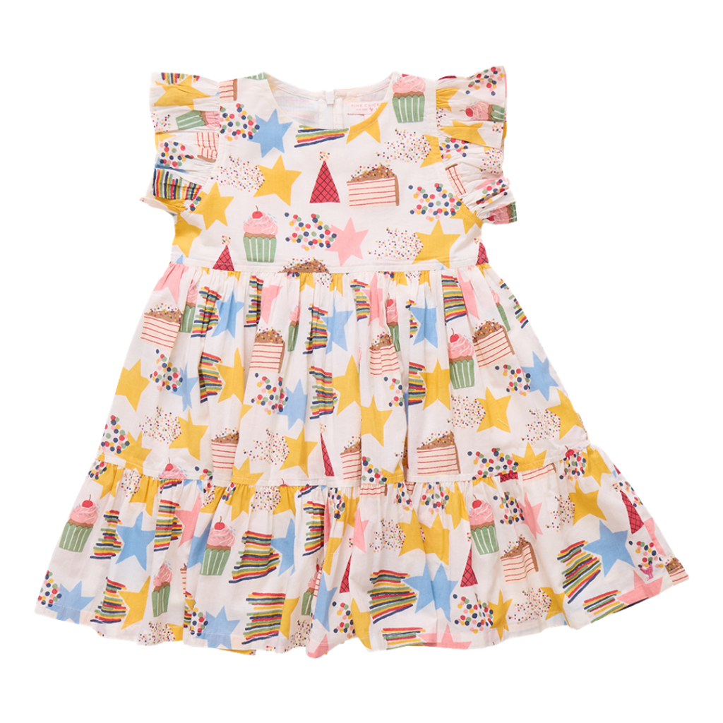 PINK CHICKEN Girls Jennifer Dress - Birthday Star