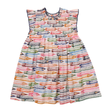 PINK CHICKEN girls stevie dress - colored pencils