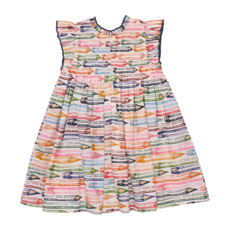 PINK CHICKEN girls stevie dress - colored pencils