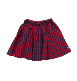 PINK CHICKEN Girls Gianna Skirt - Red Blue Check