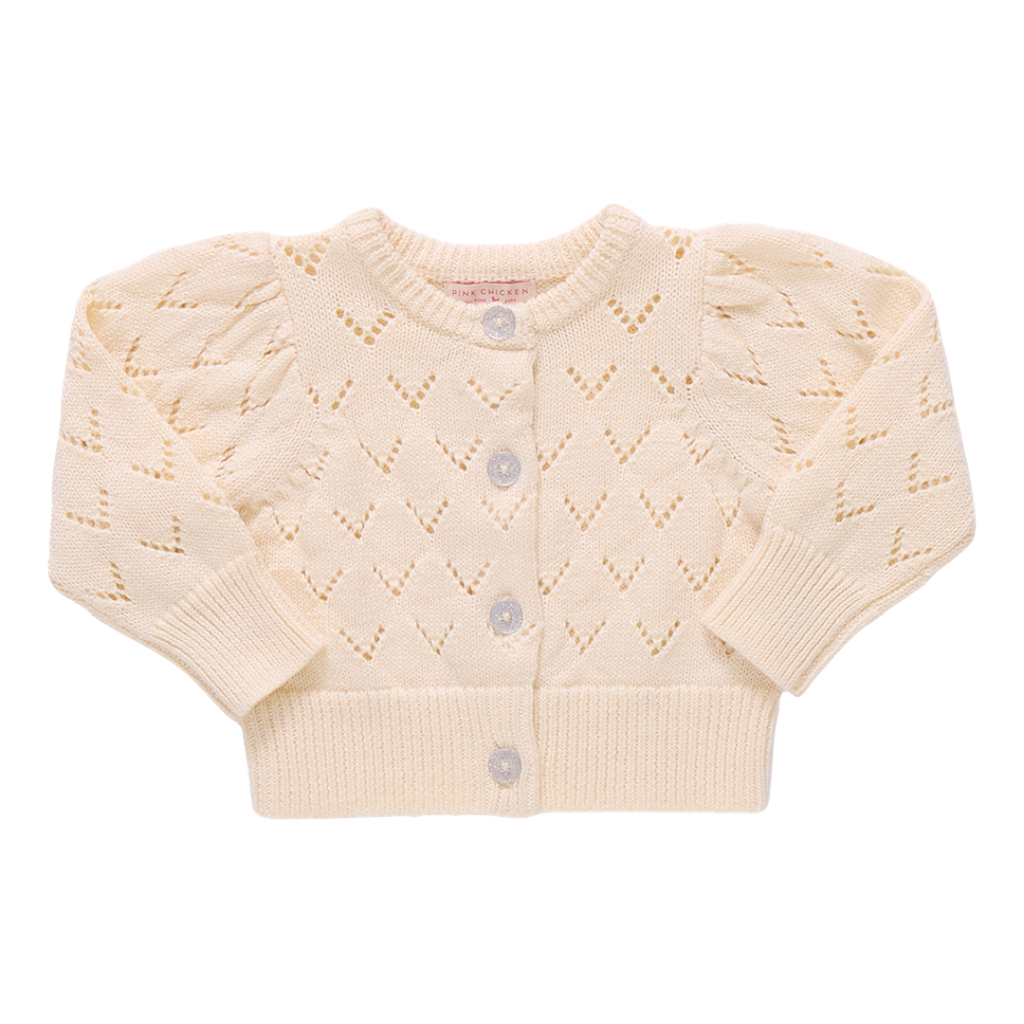 PINK CHICKEN Girls Connie Sweater - Ivory