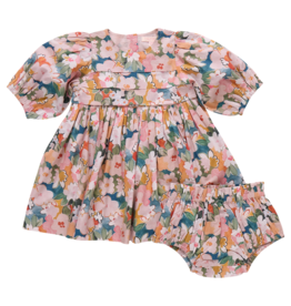 PINK CHICKEN Baby Girls Evelyn Dress Set - Watercolor Floral