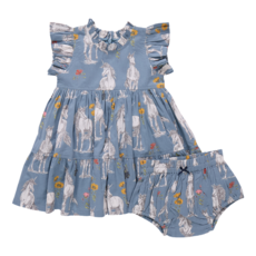 PINK CHICKEN Baby Girls Jennifer Dress Set - Unicorn Field