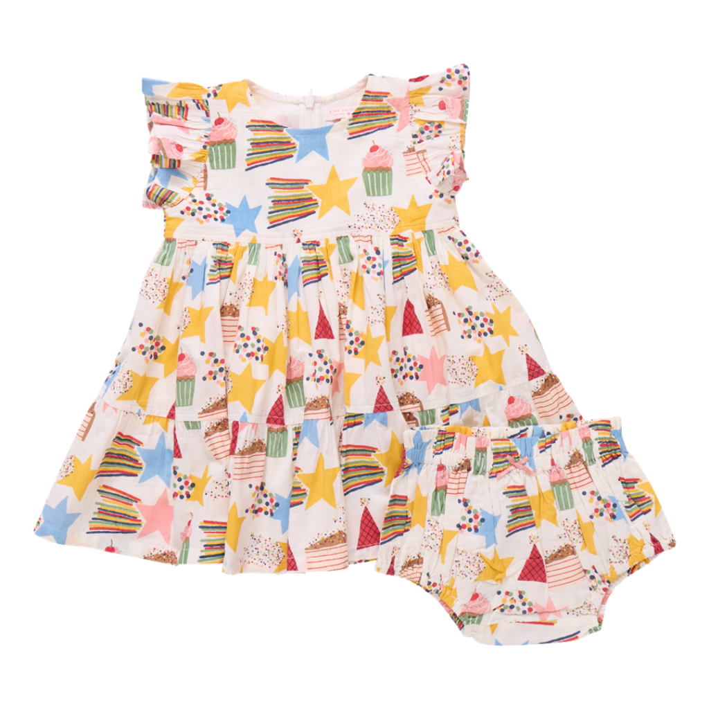 PINK CHICKEN Baby Girls Jennifer Dress Set - Birthday Star