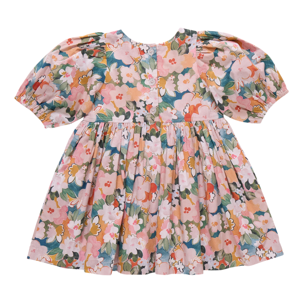 PINK CHICKEN girls evelyn dress - watercolor floral