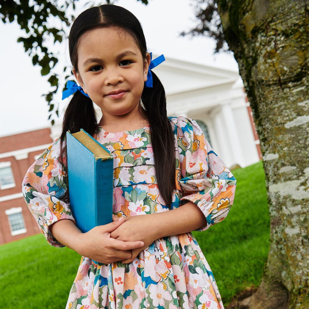 PINK CHICKEN girls evelyn dress - watercolor floral