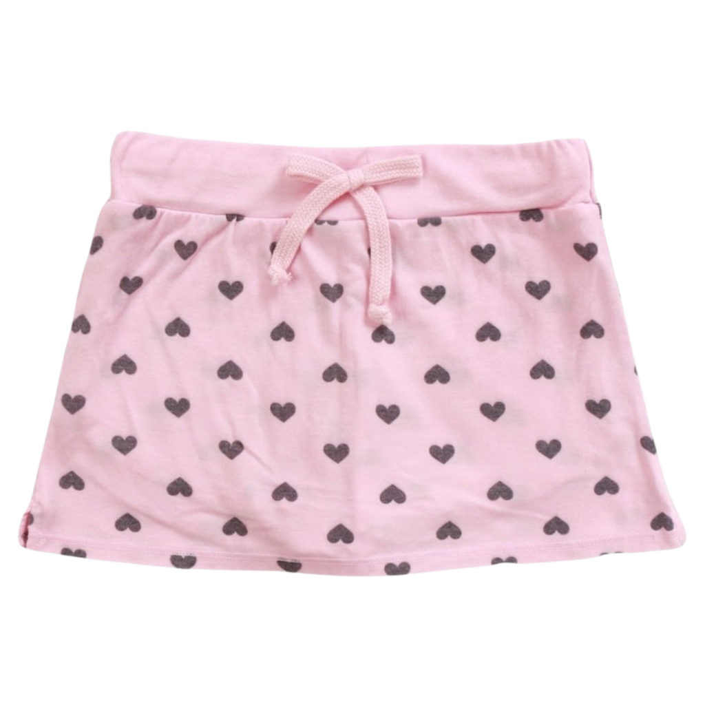 T2LOVE Mini Skirt/Skort Small Hearts-Baby Pink