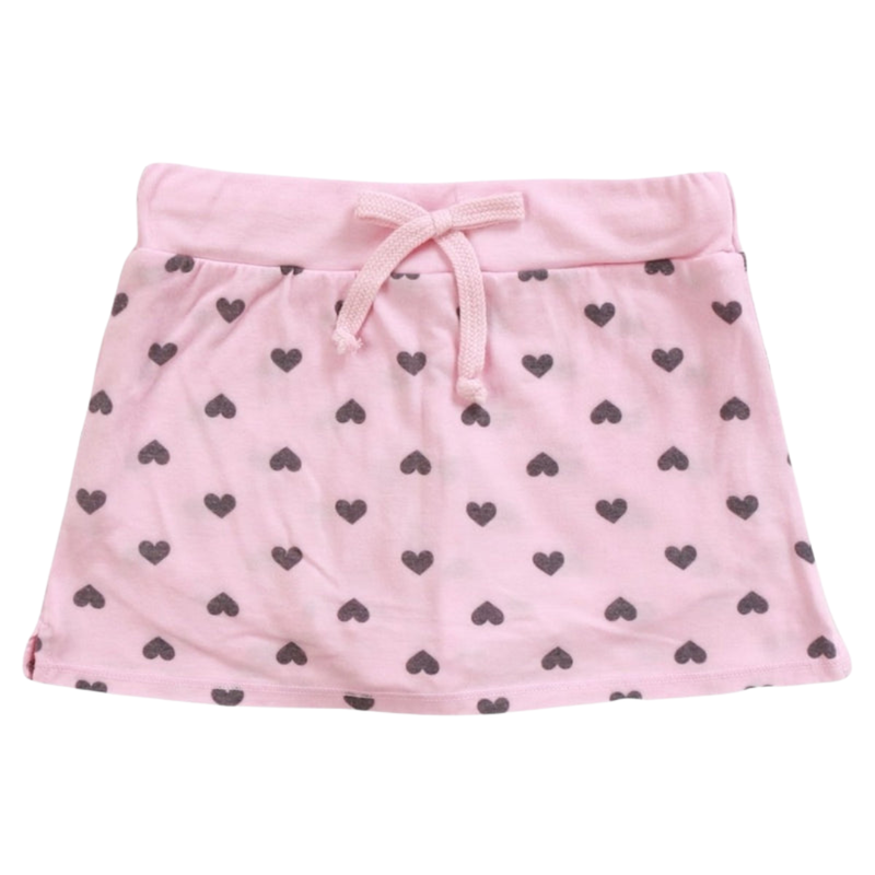T2LOVE Mini Skirt/Skort Small Hearts-Baby Pink