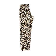 T2LOVE Athletic Elastic Waist/Cuff Pant-Leopard