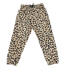 T2LOVE Athletic Elastic Waist/Cuff Pant-Leopard