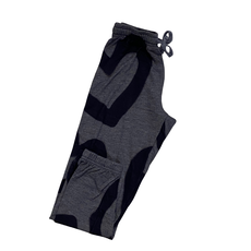 T2LOVE Athletic Elastic Waist/Cuff Pant Large Hearts-Navy