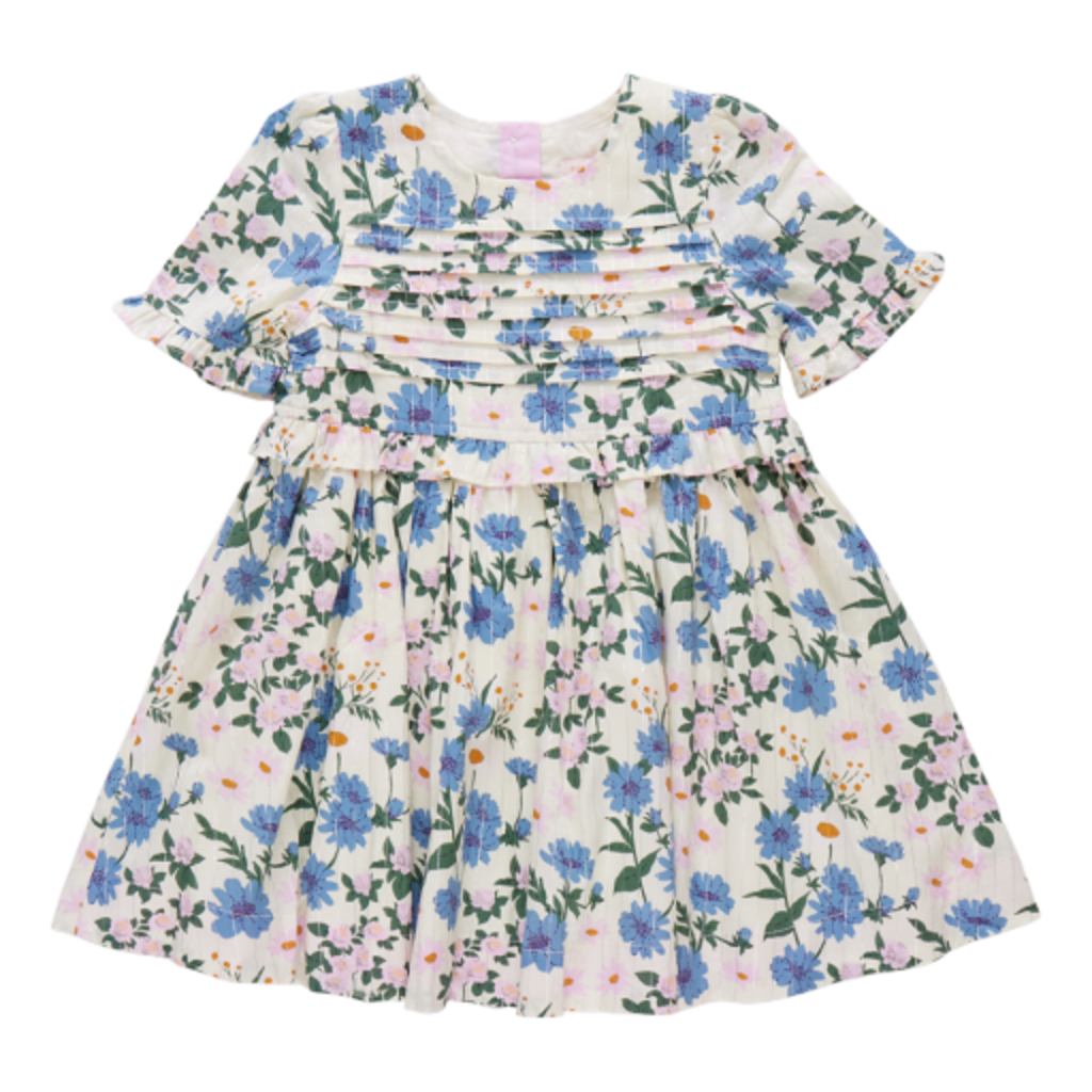 PINK CHICKEN girls raquel dress - melon daisy floral