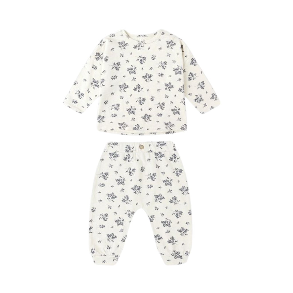 Rylee + Cru Inc. TEE + PANT SET || BLUE FLORAL