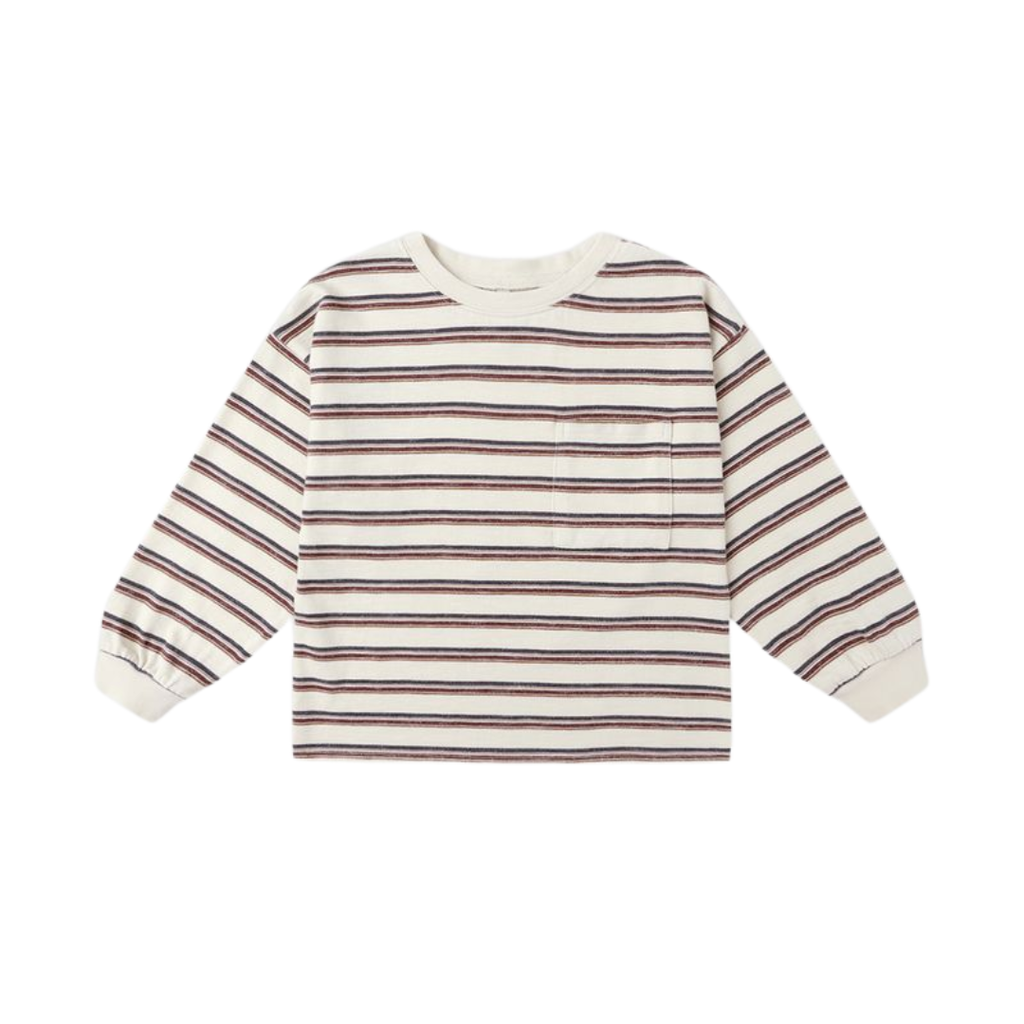 Rylee + Cru Inc. RELAXED LONG SLEEVE TEE || VINTAGE STRIPE