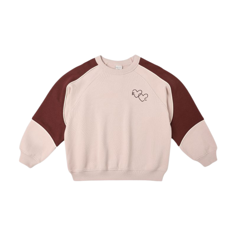 Rylee + Cru Inc. PANELED SWEATSHIRT || BLUSH