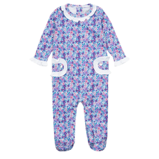 Lila + Hayes Lucy Girl's Romper-Blackberry Floral