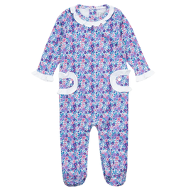 Lila + Hayes Lucy Girl's Romper-Blackberry Floral