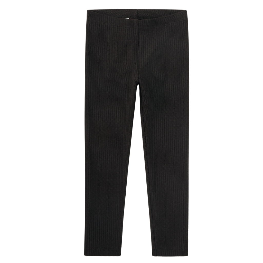 Girl's Pointelle Leggings Jet Black