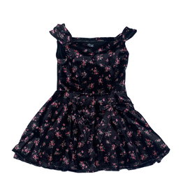 FLOWERS BY ZOE Girl's Black Dress w/Flowers