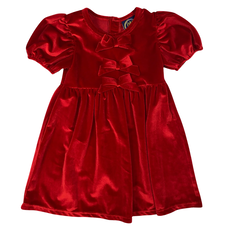 EMMA JEAN KIDS Chelsea Bow Dress-Red