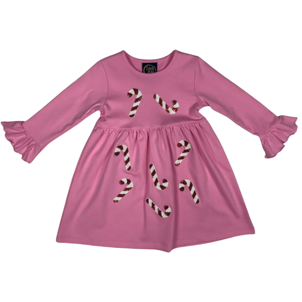 EMMA JEAN KIDS Candy Cane Applique Dress
