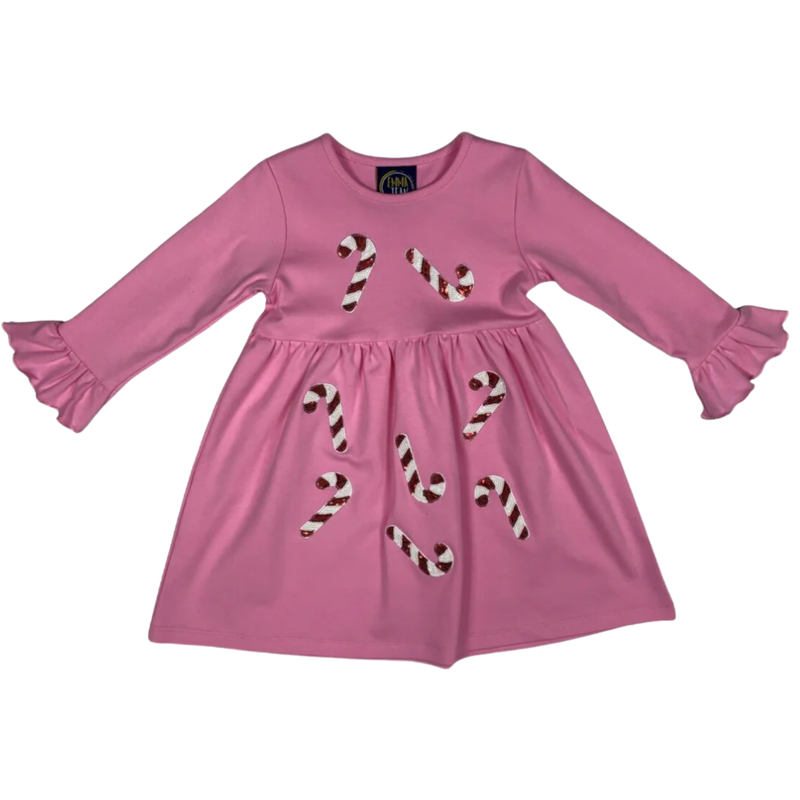 EMMA JEAN KIDS Candy Cane Applique Dress
