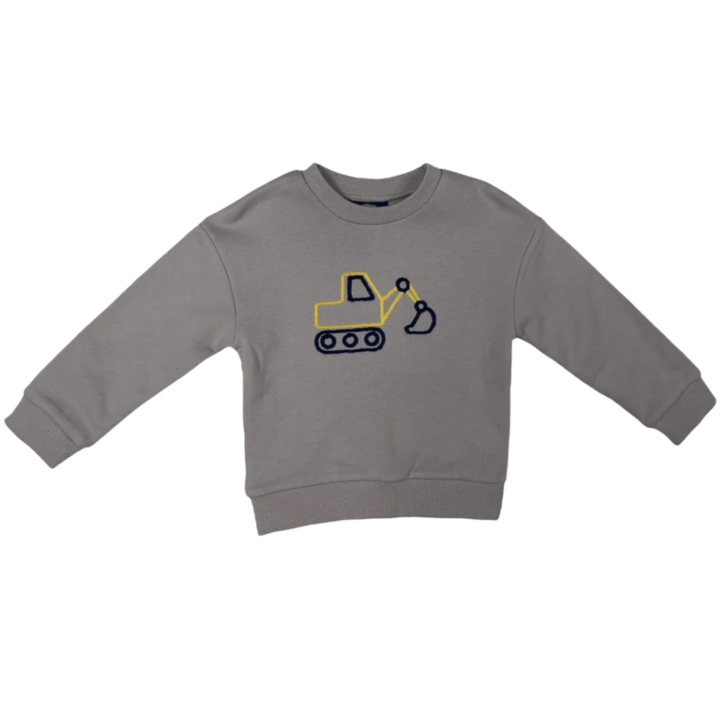 EMMA JEAN KIDS Excavator Embroidery Sweatshirt