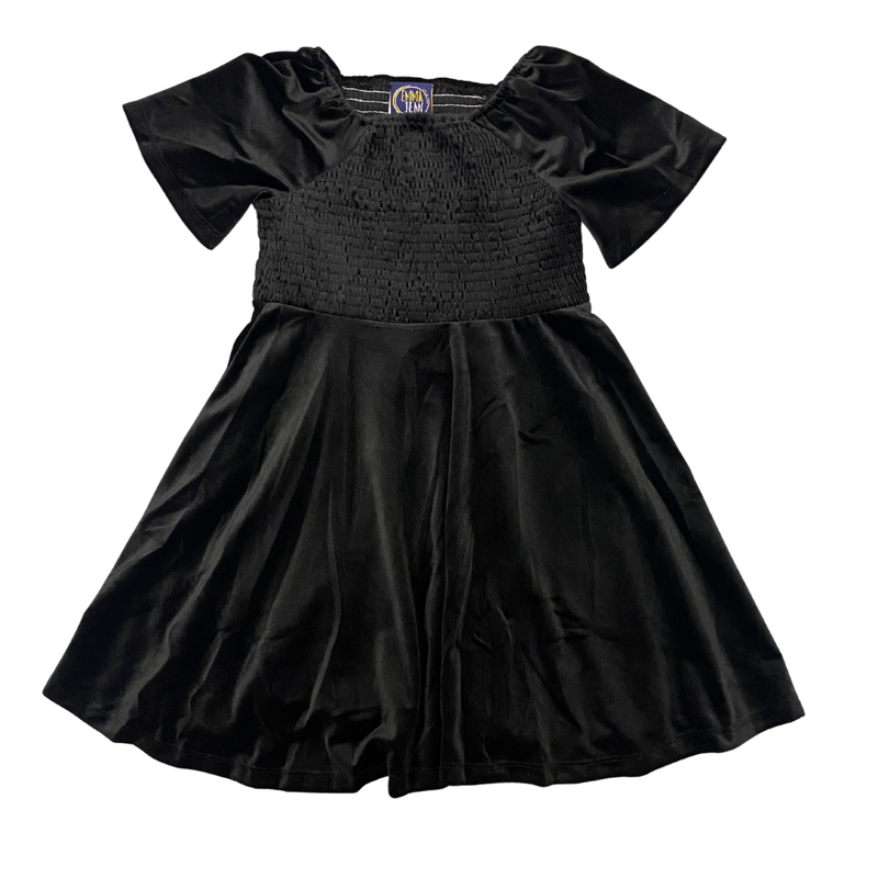 EMMA JEAN KIDS Molly Smocked Dress-Black