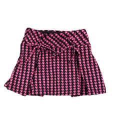 FLOWERS BY ZOE Girl's Pink Houndstooth Skort