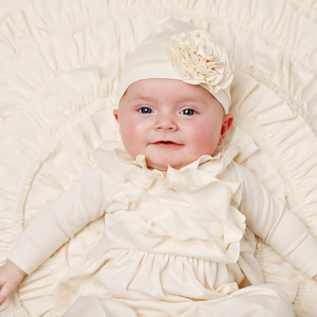 LEMON LOVES LAYETTE JENNA GOWN W/BIJOU HAT