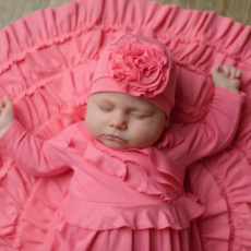 LEMON LOVES LAYETTE JENNA GOWN W/BIJOU HAT
