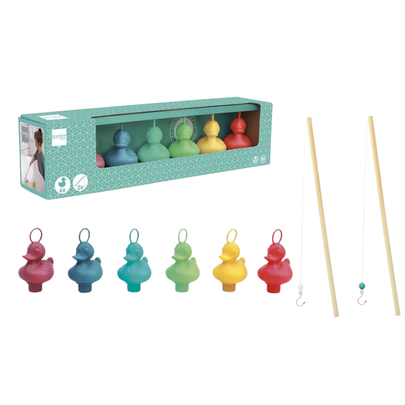 VIKING TOYS FISHING DUCKS SET OF 6 CORAL REEF