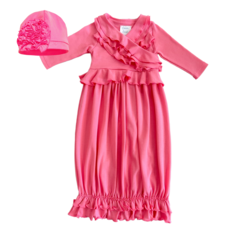 LEMON LOVES LAYETTE JENNA GOWN W/BIJOU HAT