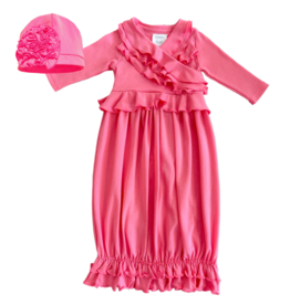 LEMON LOVES LAYETTE JENNA GOWN W/BIJOU HAT