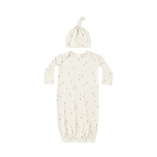 QUINCY MAE BAMBOO BABY GOWN + HAT SET || TREES