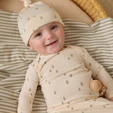 QUINCY MAE BAMBOO BABY GOWN + HAT SET || TREES