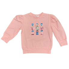 LULU BEBE GIRL'S PINK PUFF LS SEQUIN NUTCRACKER