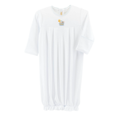 BABY CLUB CHIC noah's ark - blue gown w/crochet trim