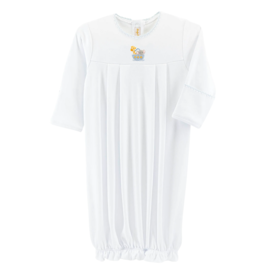 BABY CLUB CHIC noah's ark - blue gown w/crochet trim