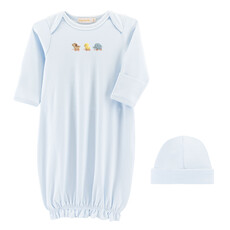BABY CLUB CHIC sweet toys gown w/piping trim & hat set