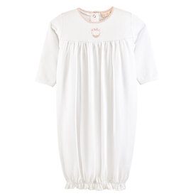 BABY CLUB CHIC bows and roses gown w/crochet trim